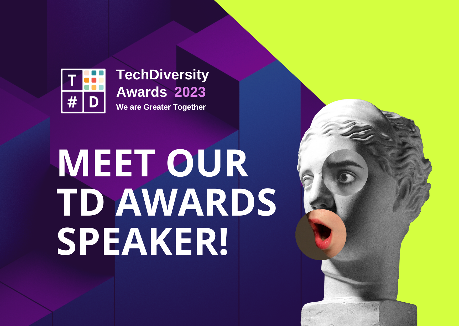 TD Awards Meet Our Speaker Banner
